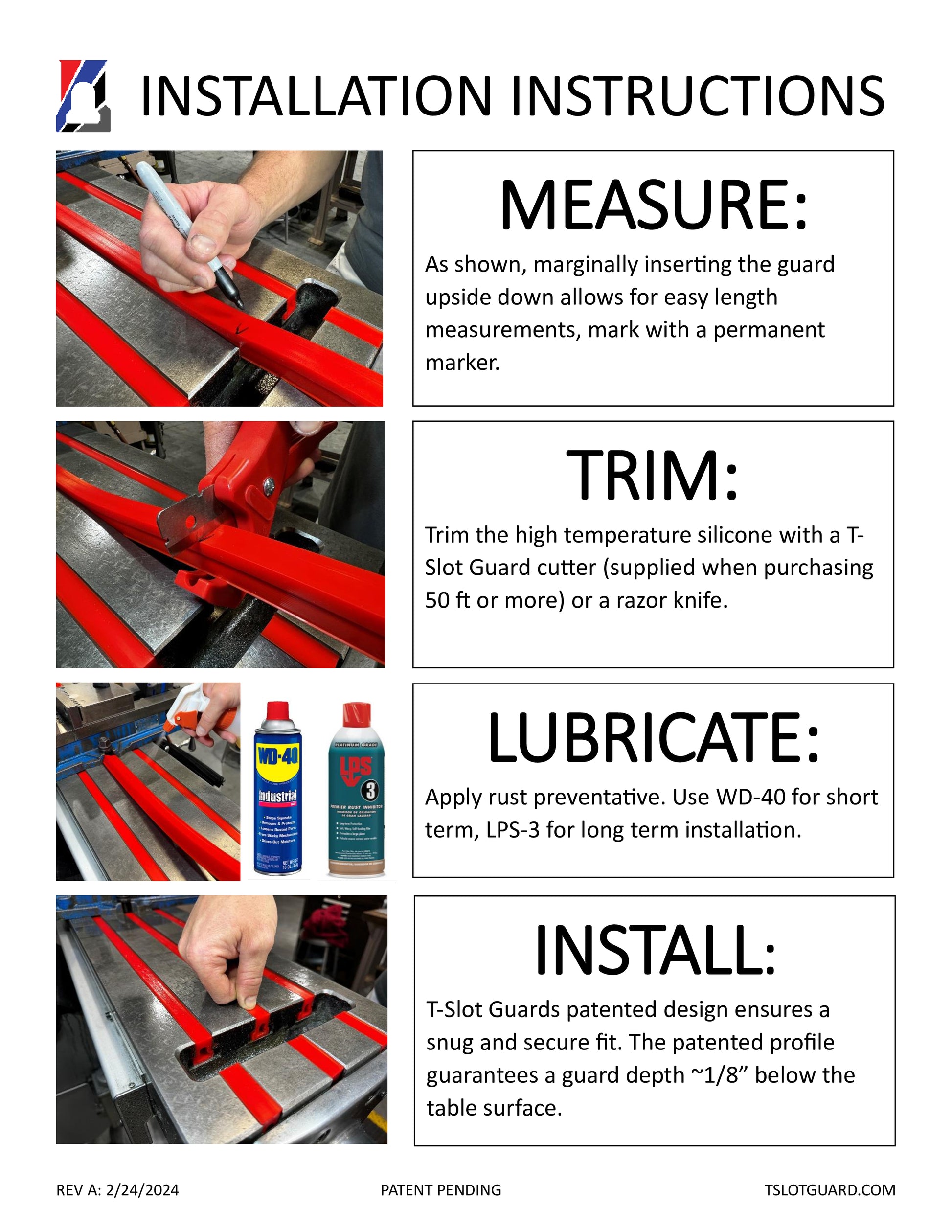 T-Slot Guard Installation Instructions